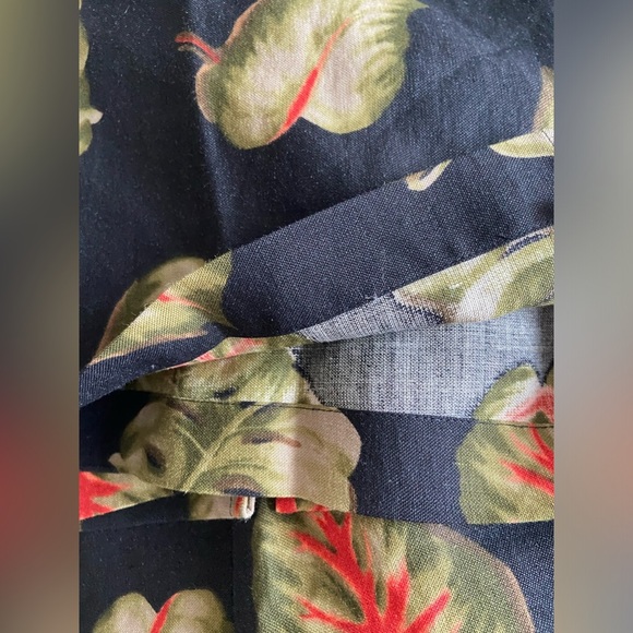 Linen floral tropical print vacation pants size US 10 - Picture 11 of 11